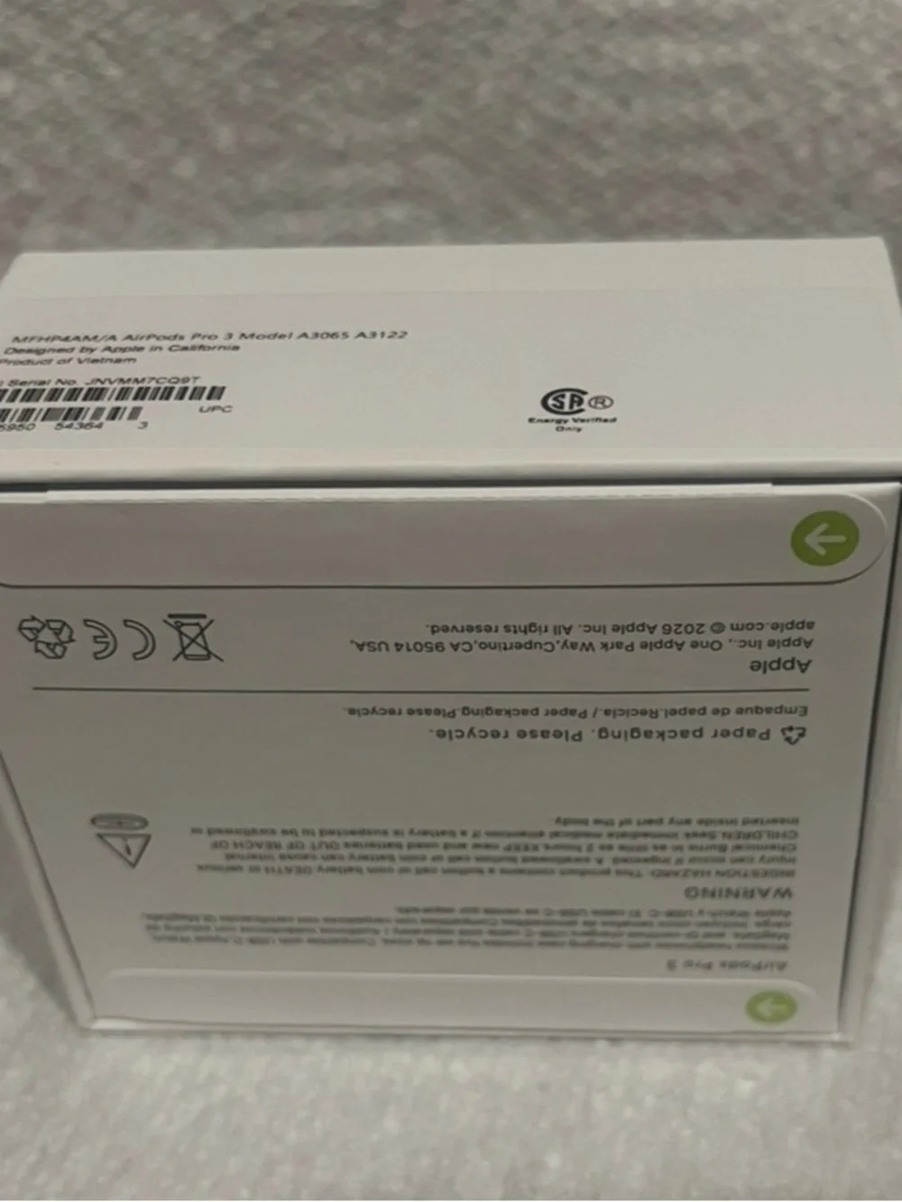 Apple AirPods Pro 3 White Wireless Earbuds